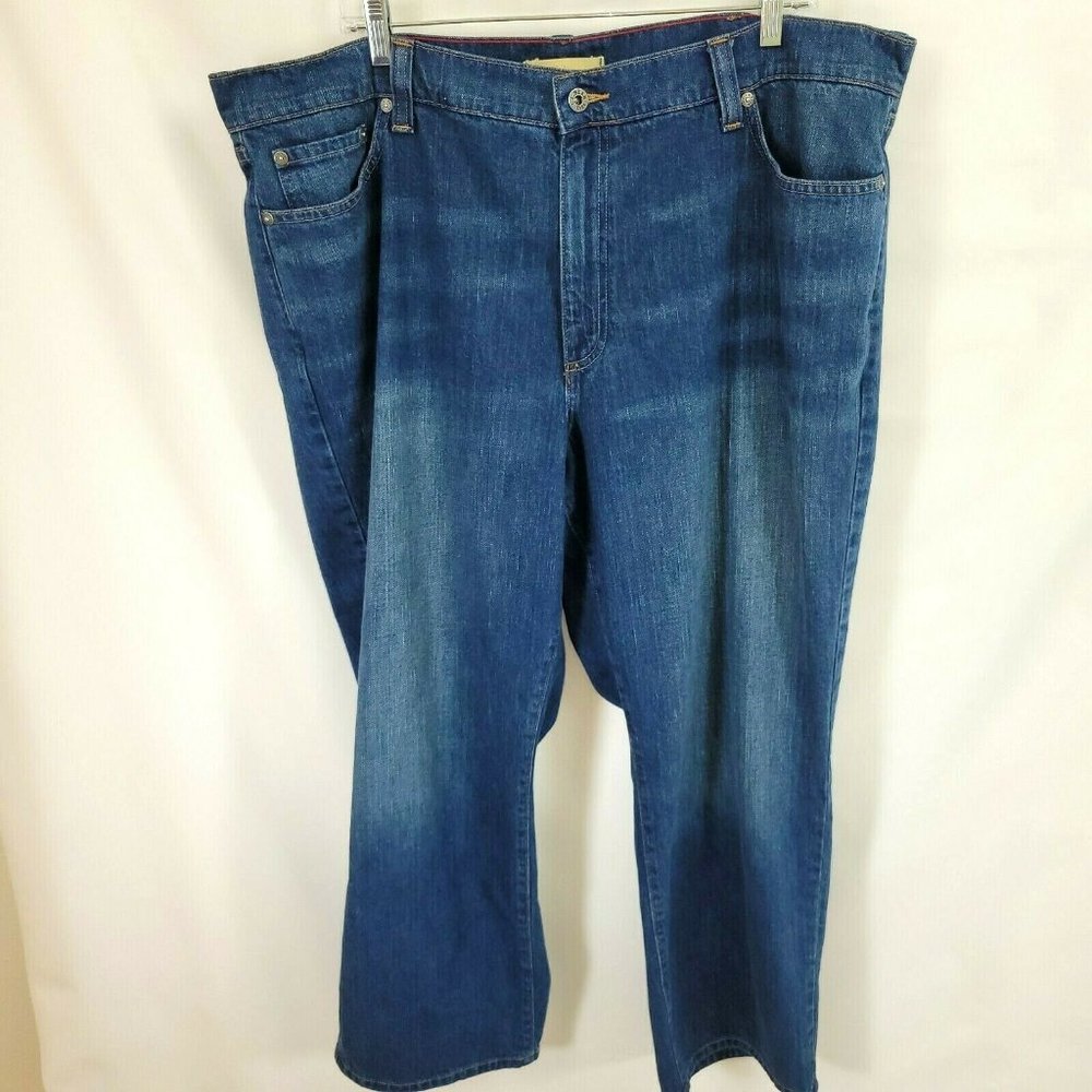 L.L. Bean Natural Fit 42x29 (Actual 43x29 1/4) 100% Cotton Blue Denim Jeans - Picture 1 of 8